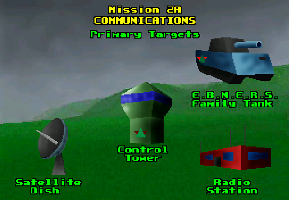 AirCars (Jaguar) screenshot: Mission 2A briefing.
