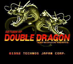 Super Double Dragon (SNES) screenshot: Title screen (JP)