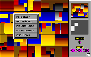 3x Logic Games (DOS) screenshot: Uho Puzzle Club: game options