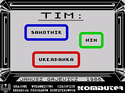 TIM (ZX Spectrum) screenshot: Loading screen