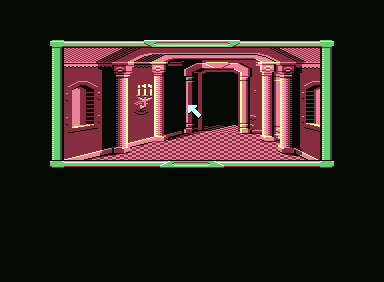 Klątwa (Commodore 64) screenshot: Corridor