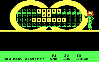 Wheel of Fortune: New Second Edition (DOS) screenshot: Select Player
