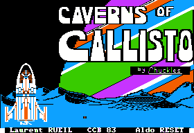 Caverns of Callisto (Apple II) screenshot: Title screen