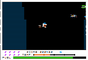 Caverns of Callisto (Apple II) screenshot: Exploring the caverns