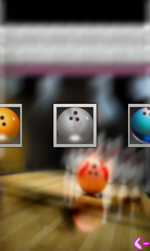 Bowling Complete (Android) screenshot: Choosing ball