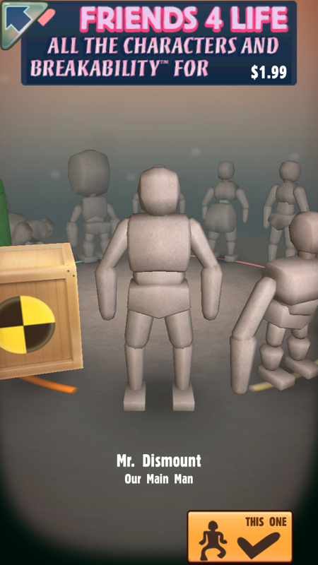 Stair Dismount (Android) screenshot: Select a character