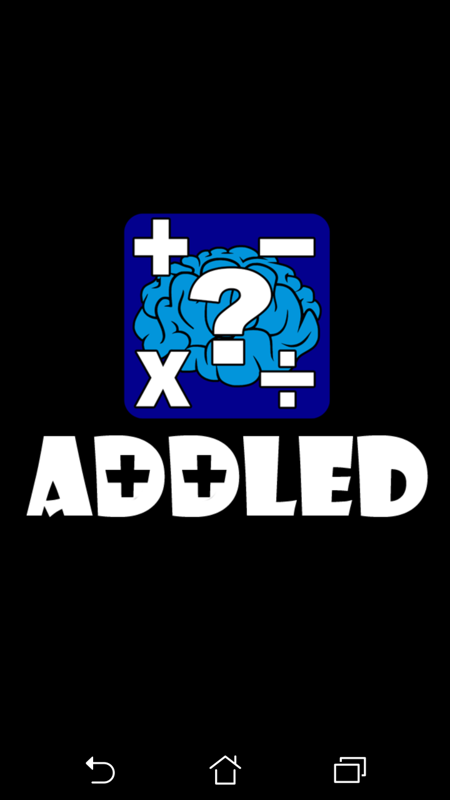 Addled (Android) screenshot: Title screen