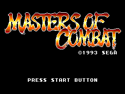 Masters of Combat (SEGA Master System) screenshot: Title screen