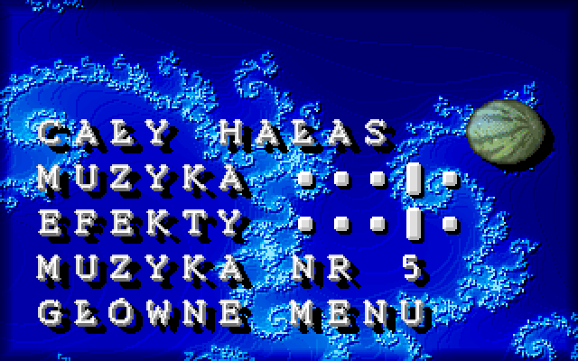 Puzza (DOS) screenshot: Game options