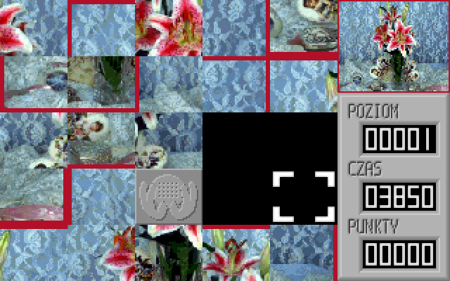 Puzza (DOS) screenshot: Arrange the puzzle.