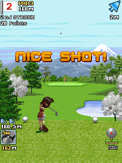Everybody's Golf: Mobile (J2ME) screenshot: Nice shot!