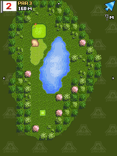 Everybody's Golf: Mobile (J2ME) screenshot: Second hole overview