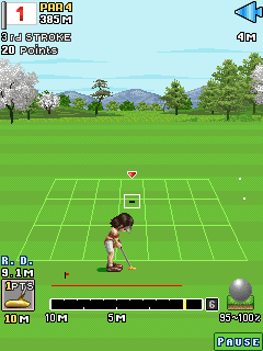 Everybody's Golf: Mobile (J2ME) screenshot: Putting