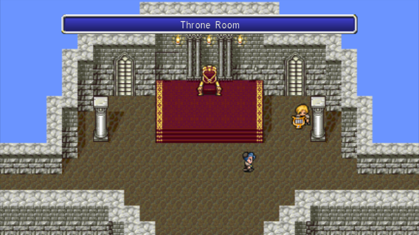 Final Fantasy IV: The After Years - Edward's Tale (Wii) screenshot: Edward tends to get away from it all with music