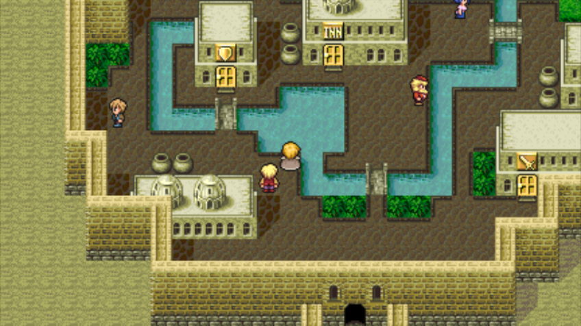 Final Fantasy IV: The After Years - Edward's Tale (Wii) screenshot: The desert town of Kaipo