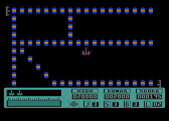 Speed Fox (Atari 8-bit) screenshot: Level 2