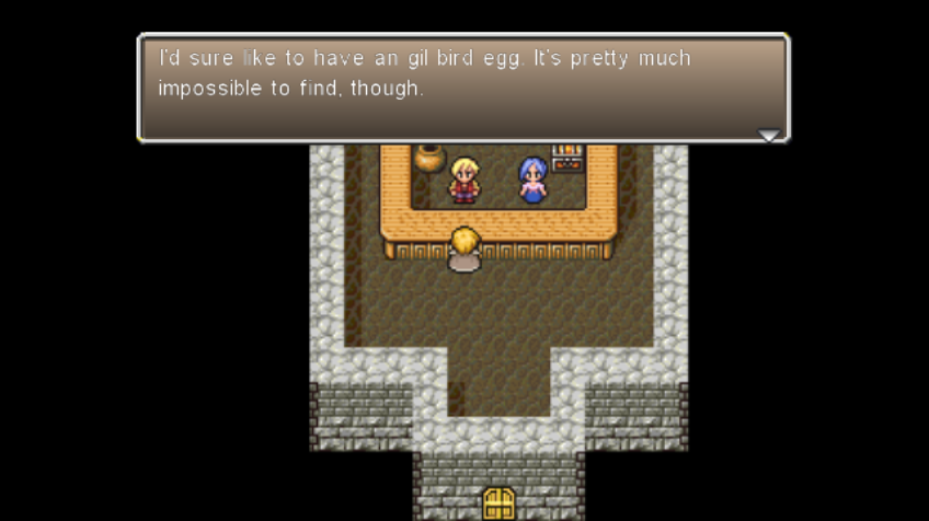 Final Fantasy IV: The After Years - Edward's Tale (Wii) screenshot: We'll try to get an egg for you