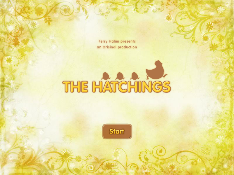 The Hatchings (Browser) screenshot: Title screen