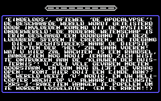 Endless (Commodore 64) screenshot: The story (Dutch)