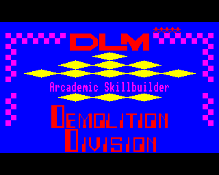 Demolition Division (BBC Micro) screenshot: Title screen