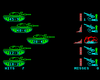 Demolition Division (BBC Micro) screenshot: One gun destroyed