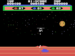 Choplifter! (SG-1000) screenshot: Bombing a tank