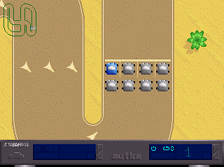 Autka (DOS) screenshot: Race start