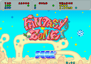 Fantasy Zone (Arcade) screenshot: Title screen