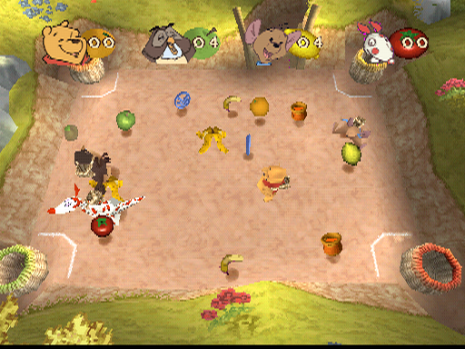 Screenshot of Disney s Pooh s Party Game In Search of the Treasure PlayStation 2001 MobyGames
