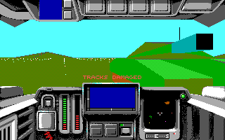 Battle Command (DOS) screenshot: Track Damaged (EGA)