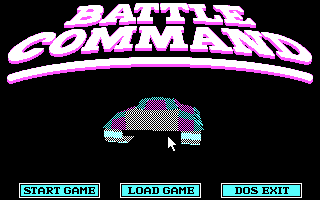 Battle Command (DOS) screenshot: Title screen (CGA)