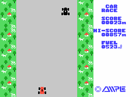 Car Race (MSX) screenshot: The race has started...