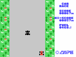 Car Race (MSX) screenshot: Can we get past the black car?