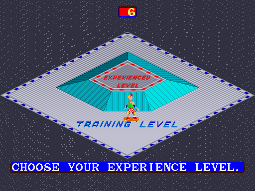 720º (Arcade) screenshot: Experience Level?