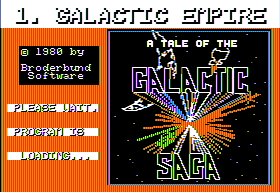 Galactic Empire (Apple II) screenshot: Loading screen