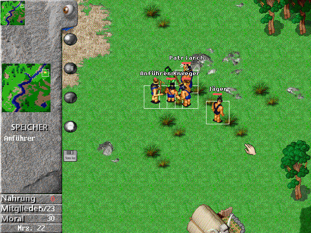 Stone Axe: Search for Elysium (Windows) screenshot: Orc surrounded