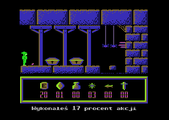 Neron (Atari 8-bit) screenshot: Coffins