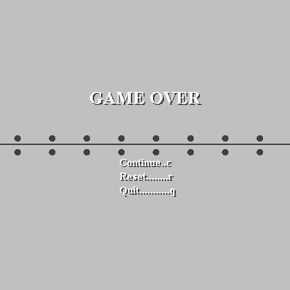 The Tank (Browser) screenshot: Game over