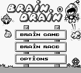 Brain Drain (Game Boy) screenshot: Main menu