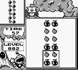 Brain Drain (Game Boy) screenshot: In Brain Race the goal is to complete as many puzzles as fast as possible.