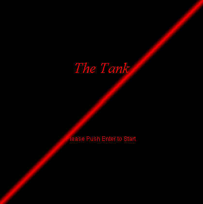 The Tank (Browser) screenshot: Title screen
