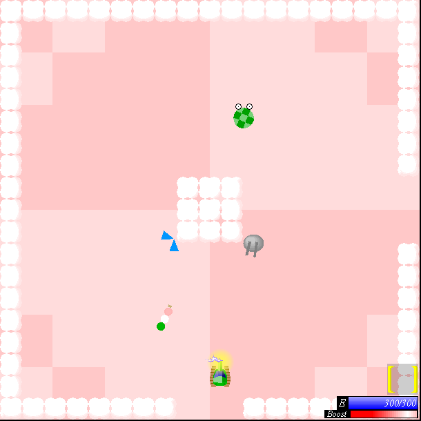 The Tank 3 (Windows) screenshot: Four different types of enemies at the same time