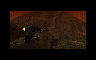 Dark Moon (DOS) screenshot: Battleship ready for mission