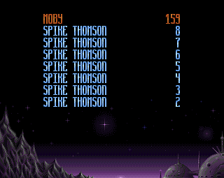 Dark Moon (DOS) screenshot: Score table