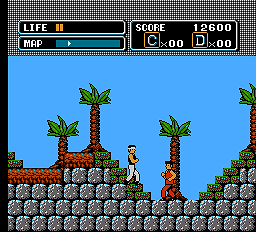 The Karate Kid (NES) screenshot: Some stairs.