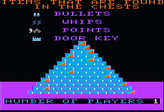 Lost Tomb (Apple II) screenshot: Some useful things