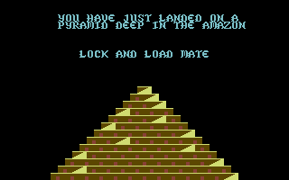 Lost Tomb (Commodore 64) screenshot: Lock and load, mate