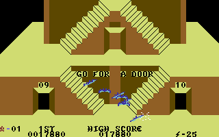 Lost Tomb (Commodore 64) screenshot: Devoured by bats