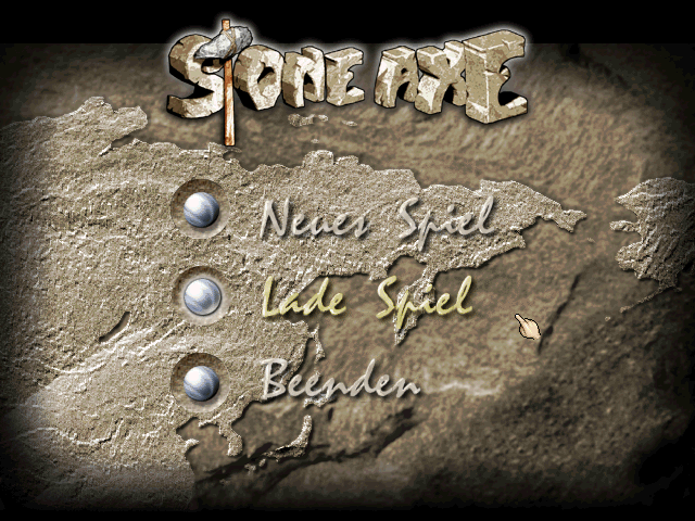 Stone Axe: Search for Elysium (Windows) screenshot: Main menu