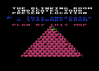 Lost Tomb (Atari 8-bit) screenshot: You are here